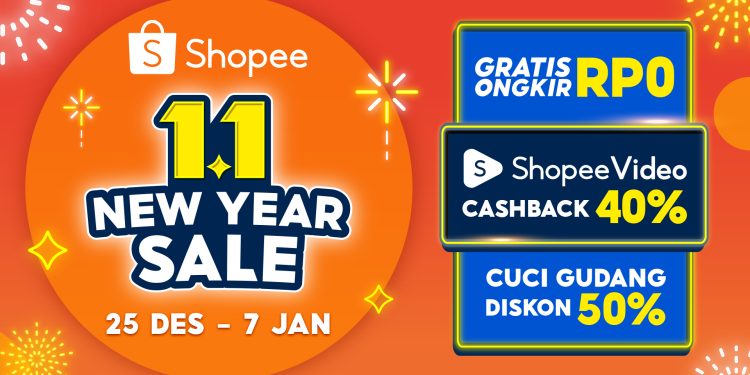 Tutup Tahun Dengan Kegiatan Menarik Bersama Shopee 1.1 New Year Sale