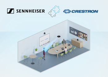 Sennheiser TeamConnect Ceiling Medium Sekarang Didukung oleh Crestron Automate VX
