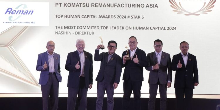 Sukses Kelola Optimalisasi SDM, Komatsu Remanufacturing Asia Raih Penghargaan TOP Human Capital Award 2024