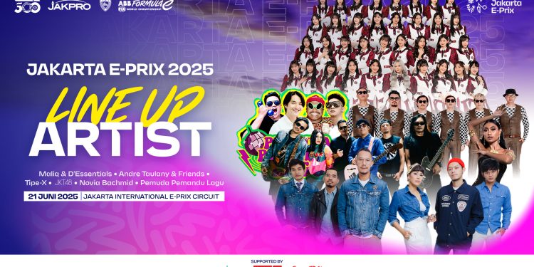 Panggung Jakarta E-Prix 2025 Dimeriahkan JKT48 dan Andre Taulany