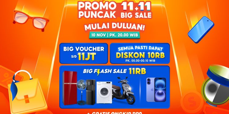 Segudang Promo di Puncak Shopee 11.11 Big Sale Hari Ini