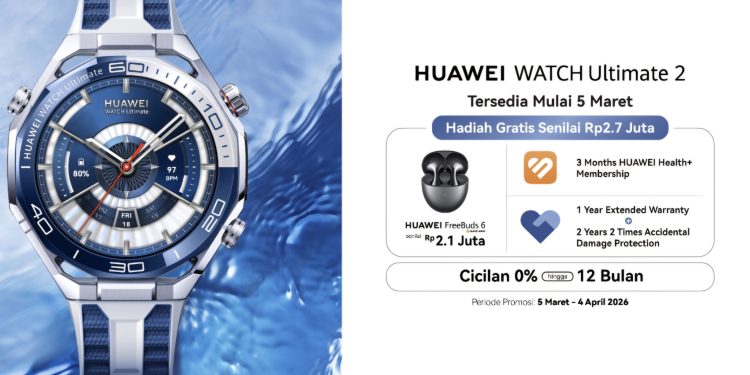 Smartwatch Premium HUAWEI WATCH Ultimate 2 Siap Temani Petualangan Ekstrem